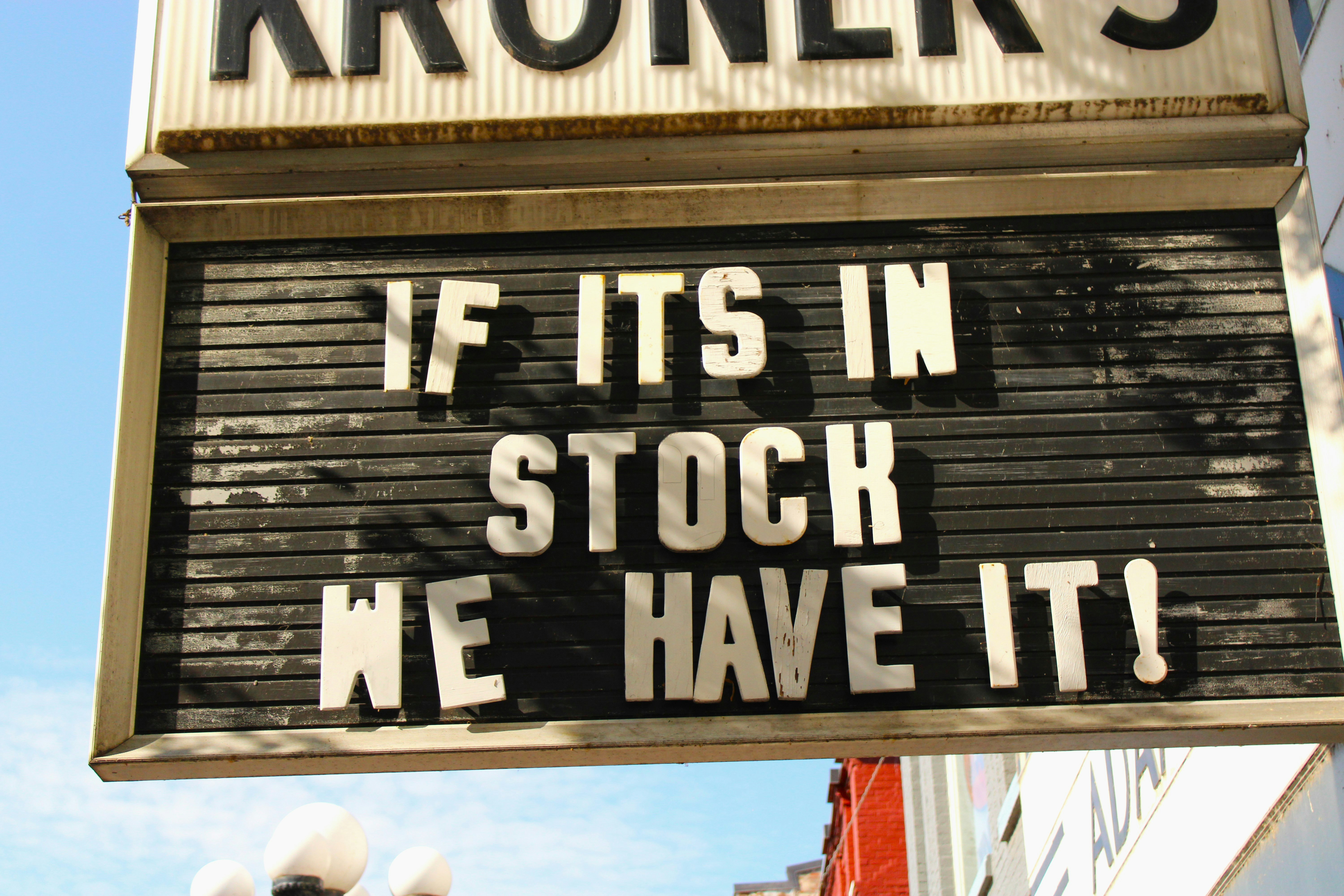 shop sign